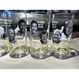 Pittsburgh Steelers McDonalds Super Bowl XIII Glasses Set of 5 Bradshaw Lambert